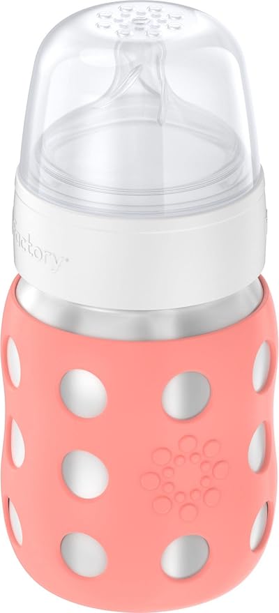 Lifefactory 8-Ounce Stainless-Steel Vacuum-Insulated Wide-Neck Baby Bottle - Image 2