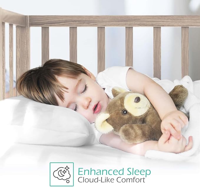 Nestl 4 Pack Toddler Pillow for Sleeping 13 x 18, Small Kids Pillow for Travel - Image 6