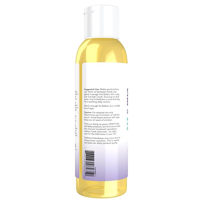 NOW Baby, Soothing Baby Oil, Calming Lavender, No Artificial Fragrance - Image 3