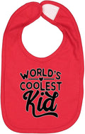 World's Coolest Kid Funny Cute Humor Infant Premium Jersey Baby Bib by WildBobby