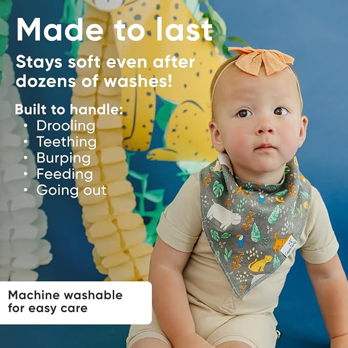 Copper Pearl 4 Pack Soft Cotton Baby Bibs - Image 3