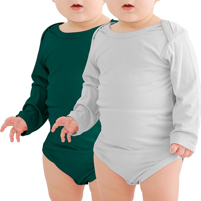 Jimonda Bamboo Baby Bodysuit Long Sleeve Infant Romper Soft Boy Girl Unisex by JimondaBaby