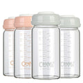 COMI Wide Neck Glass Breastmilk Collection n Storage Bottle, 4 Packs, 8oz by COMI