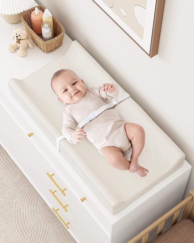Wipeable Baby Changing Pad for Dresser and Table, Cozy Diaper Changing Pad - Image 4