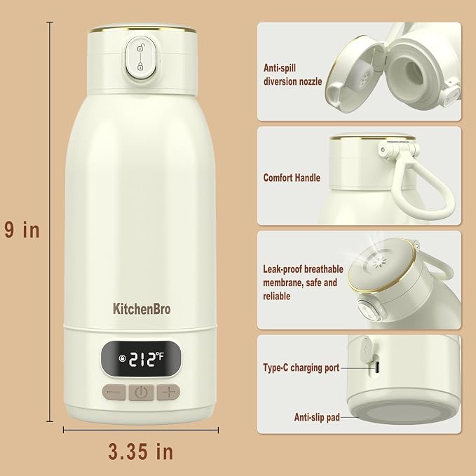 Portable Bottle Warmer for Travel-Various Heating Modes for Breast Milk& - Image 6