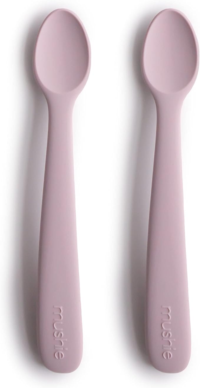 mushie Silicone Baby Feeding Spoons | 2 Pack by mushie