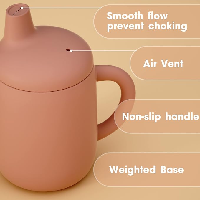 Cuddle Campus Sippy Cups 7OZ, Baby Cups, Shatterproof Silicone Straw Cup - Image 4
