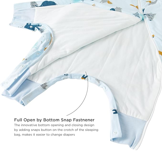 Duomiaomiao 2.5 TOG Toddler Sleep Sack 6-12 Months 100% Cotton Winter Side Open - Image 5