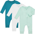 Aablexema Baby Footless Pajamas Rayon 3pcs Unisex Infant Zipper Romper by Aablexema