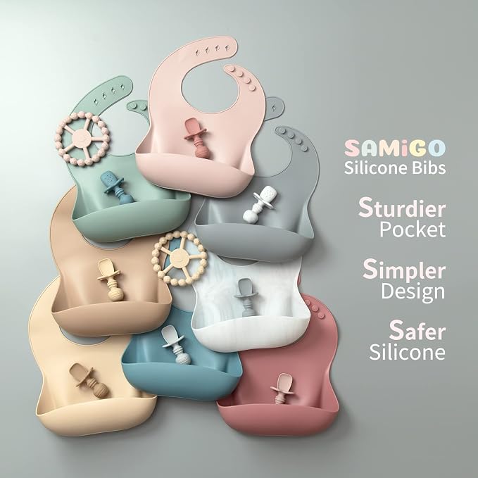 SAMiGO Silicone Baby Feeding Set, Baby Led Weaning Supplies, Suction Bowl Plate - Image 7