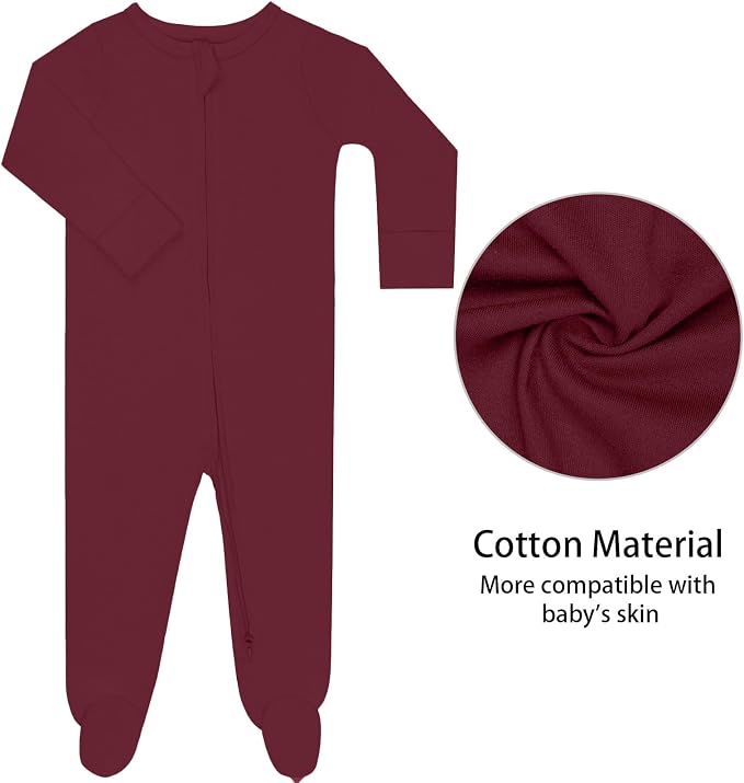 GUISBY Long Sleeve Baby Footed Pajamas - Image 4