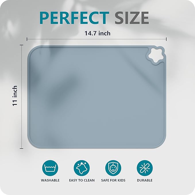 Cutebe Silicone Placemat for Toddles Kids Non-Slip Reusable Portable Kids - Image 2