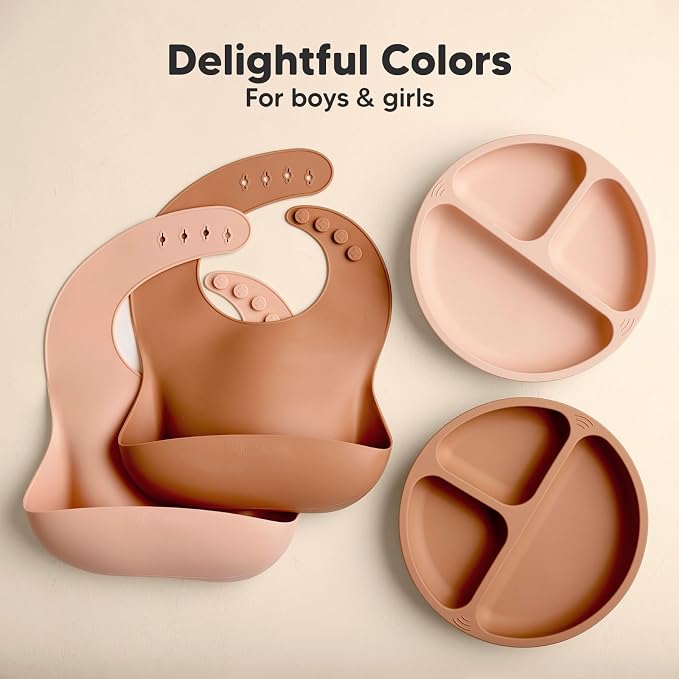 KeaBabies 2-Pack Silicone Baby Bibs - Image 7