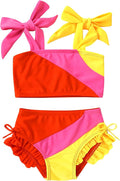 Toddler Swimsuit Girl Color Block Stripe Swimwear Baby Girl Summer Beach by MAMAMI