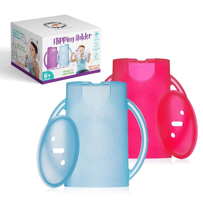 Flipping Holder Squeeze Proof Food Pouch Holder by FlippingHolder