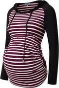 GINKANA Maternity Hoodie Long Sleeves Shirts Casual Maternity Top Pregnancy by GINKANA