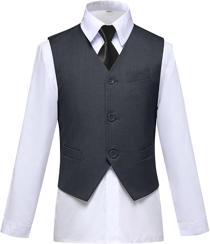 Visaccy Boys Suits Slim Fit Dress Clothes Ring Bearer Outfit - Image 3
