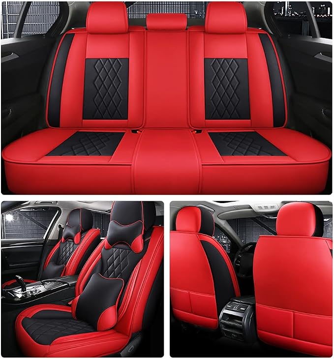 Leather Car Seat Covers for Volkswagen Atlas 2019-2023 Waterproof, Breathable - Image 2