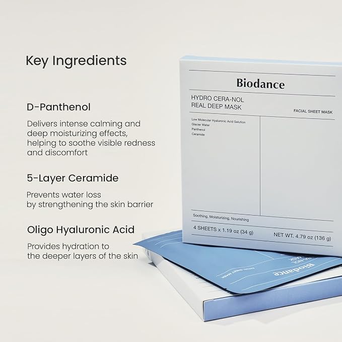 BIODANCE Hydro Cera-nol Real Deep Mask, Overnight Hydrogel Mask, Hydrating - Image 7