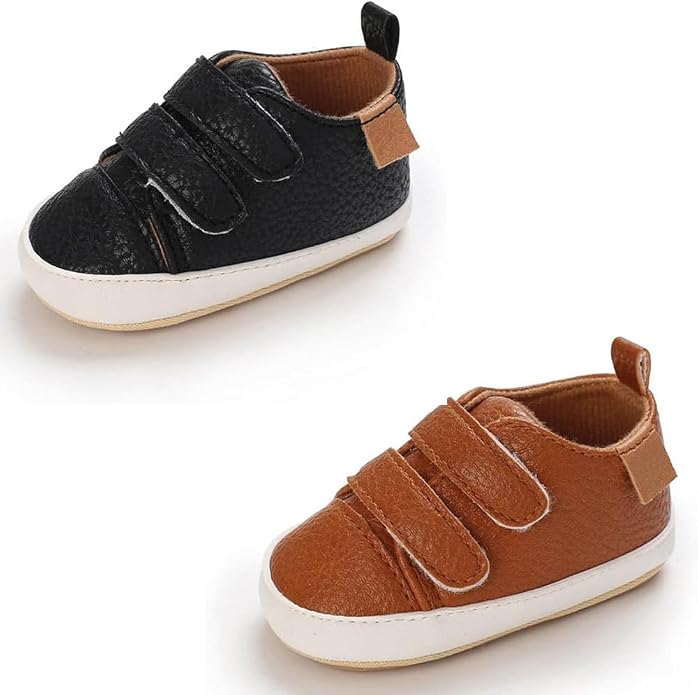 2Pairs Baby Shoes, Boys Girls Non-Slip Rubber Sole Sneakers, Unisex Infant Soft - Image 6