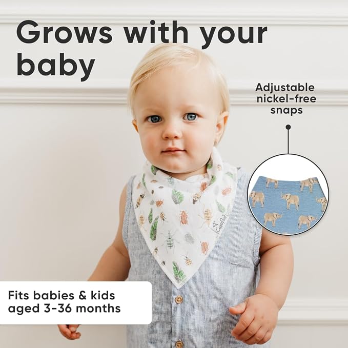 Copper Pearl 4 Pack Soft Cotton Baby Bibs - Image 5