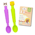 3-in-1 Silicone Baby Spoon Self Feeding 6+ Months by LittleGrubbers