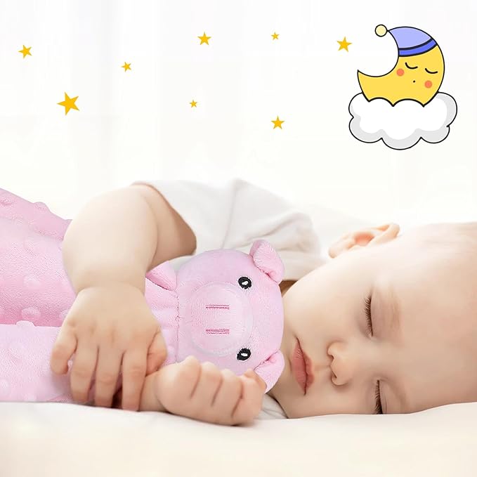 Pro Goleem Pig Loveys for Babies, Soft Security Blanket Baby Snuggle Toy - Image 2