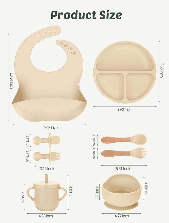 24 PCS Silicone Baby Feeding Set, Baby Led Weaning Supplies Includes Suction - Image 6