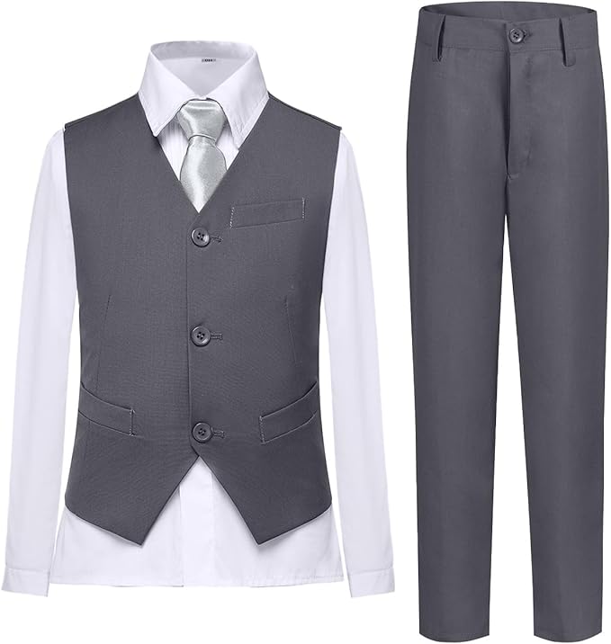Boys Vest Set Formal Dress Suits Wedding Outfit Dresswear by Lycody