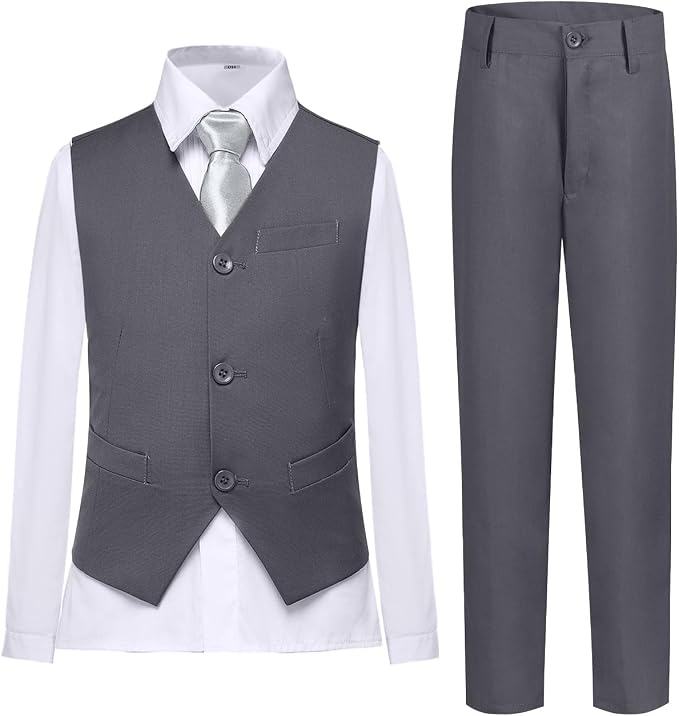 Boys Vest Set Formal Dress Suits Wedding Outfit Dresswear by Lycody