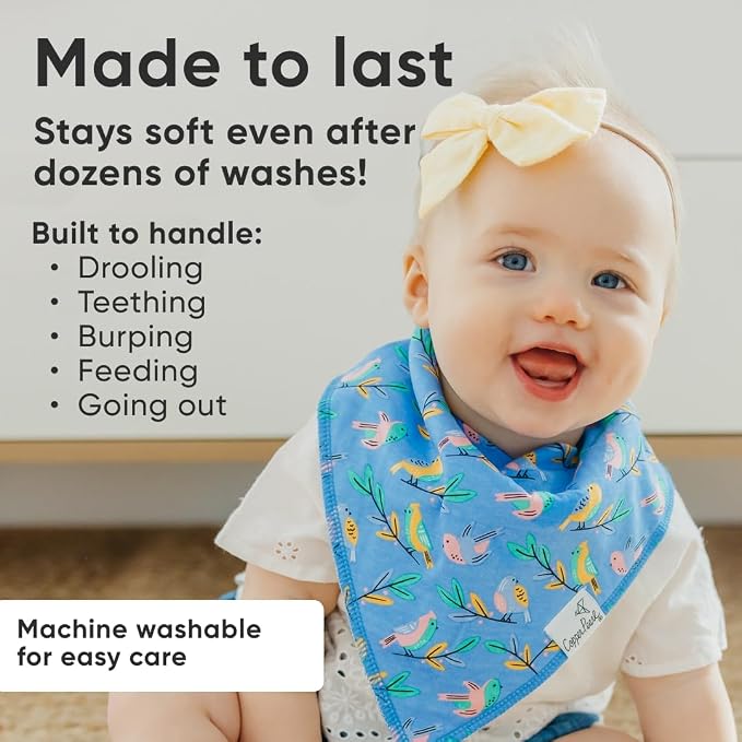 Copper Pearl 4 Pack Soft Cotton Baby Bibs - Image 3