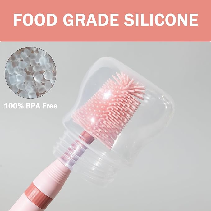 Travel Bottle Brush, 6-in-1 Portable Travel Bottle Cleaner Kit - Image 3