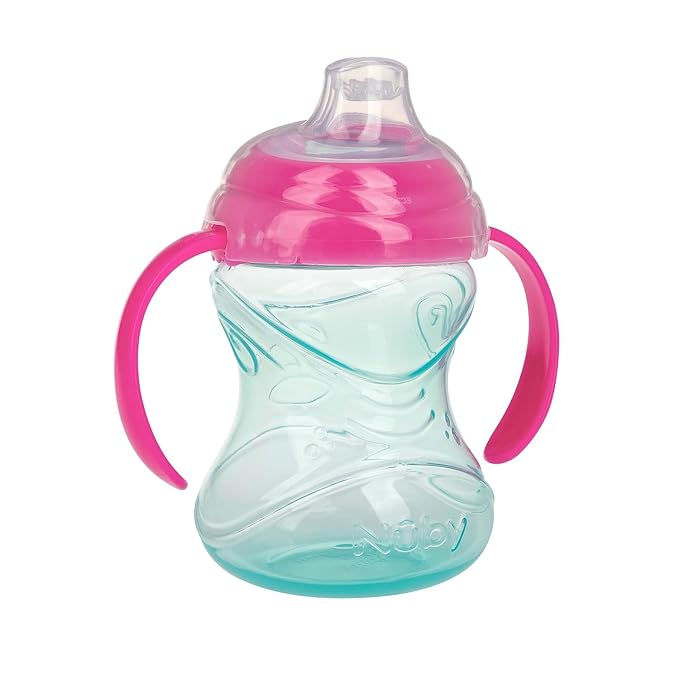 Nuby Clik-It Grip N' Sip Soft Spout No-Spill Training Sippy Cup - Image 8