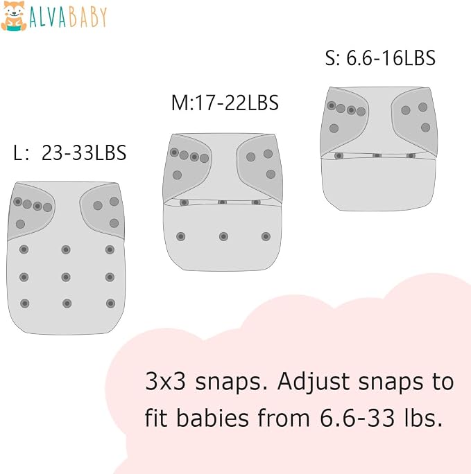 ALVABABY Halloween Baby Cloth Diapers One Size Adjustable Washable Reusable - Image 7