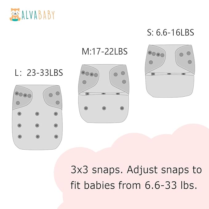 ALVABABY Baby Cloth Diaper 6 Pack - Image 6