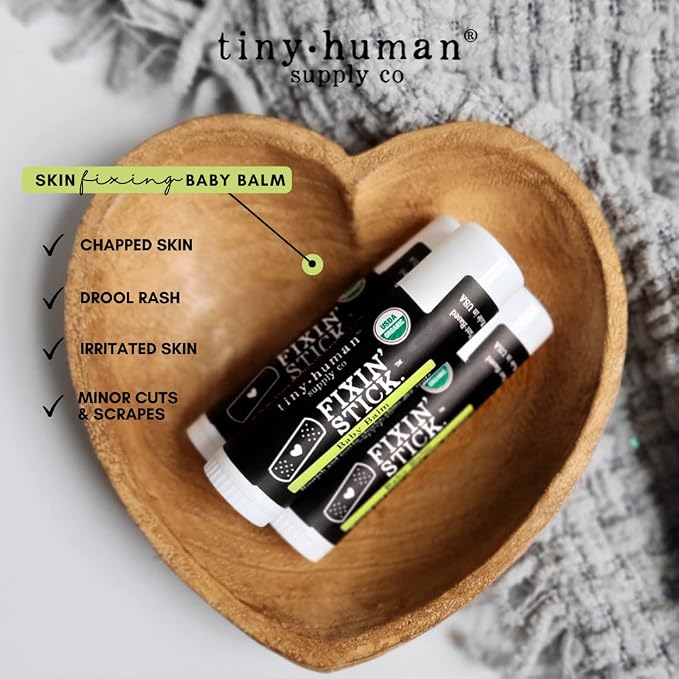 Fixin' Stick Organic Baby Balm 0.5oz, Drooly Chins, Drippy Noses and Dry Skin. - Image 2