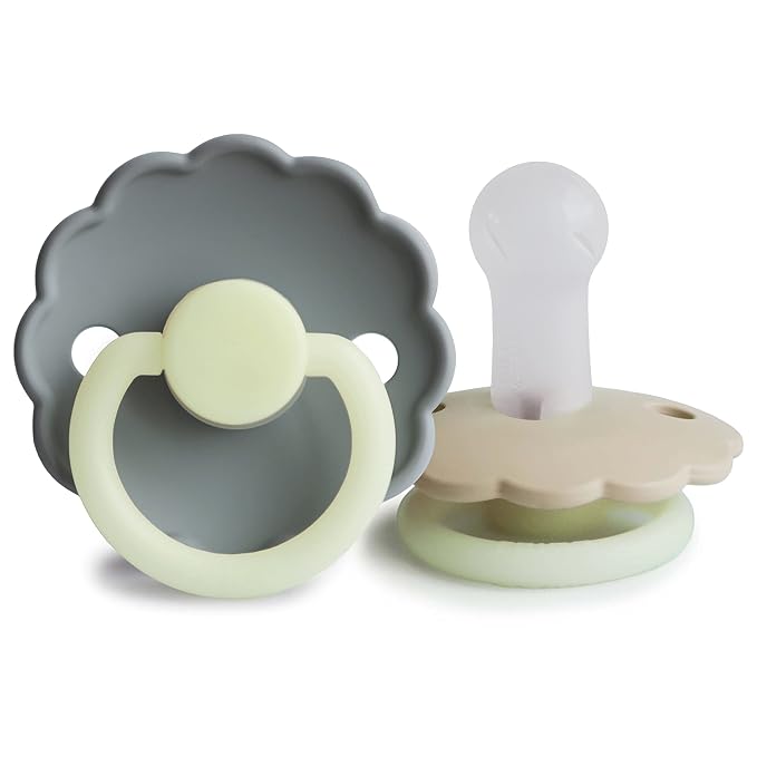 FRIGG Daisy Night SilkySoft Silicone Baby Pacifier | Made in Denmark | BPA-Free by mushie
