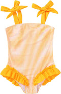 Happy Town Toddler Swimsuit Girl Solid Color Stripe One-Piece Baby Bathing Suits by HappyTown