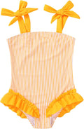 Happy Town Toddler Swimsuit Girl Solid Color Stripe One-Piece Baby Bathing Suits by HappyTown