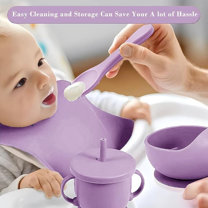 Silicone Baby Feeding Set, Miicasa Baby Led Weaning Supplies Kit - Image 6