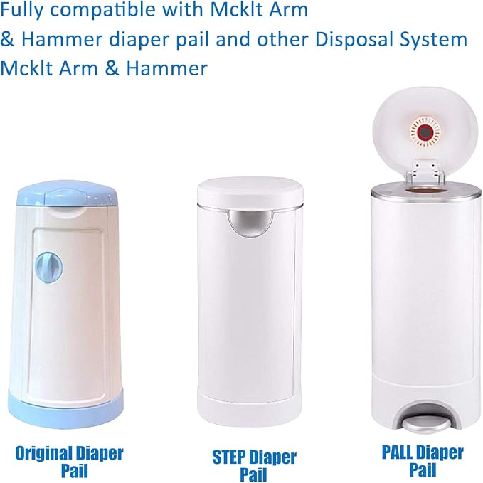 Diaper Pail Refill Bags 34 Bags 1088 Counts Compatible - Image 3