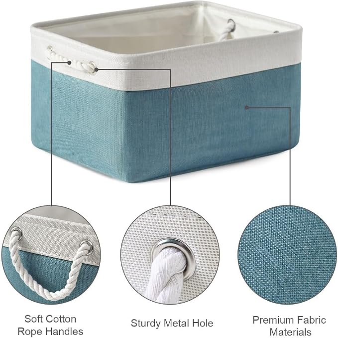 Storage Cubes - 4 Pack Large Fabric Baskets - Image 6