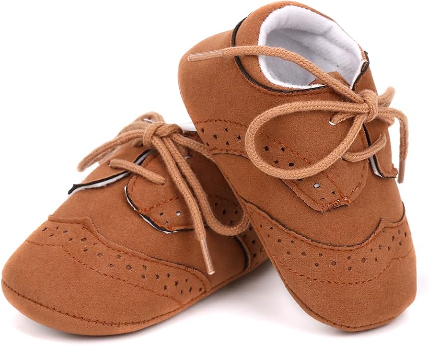 LONSOEN Baby Girls Boys Loafers Prewalker Dress Crib Shoes - Image 2