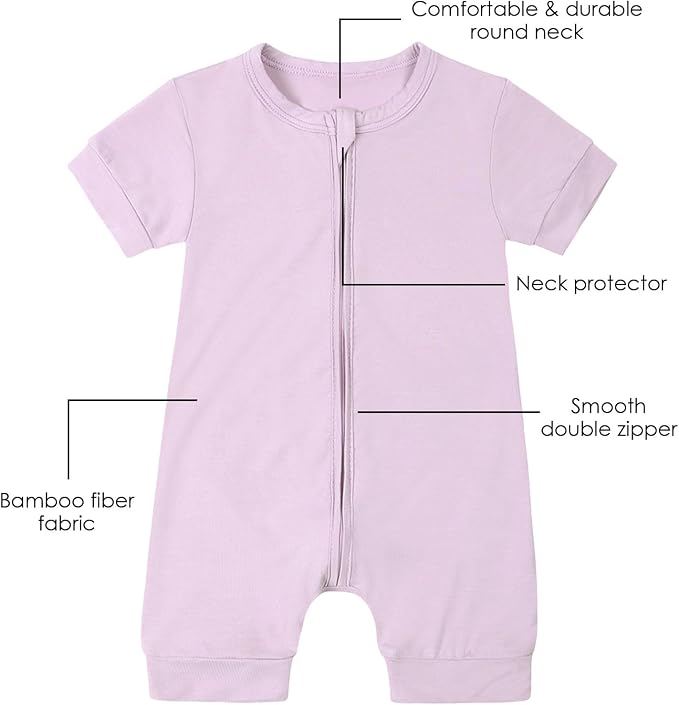 OPAWO Bamboo Baby Pajamas 3 Pack, Double Zipper Bamboo Sleepers - Image 3