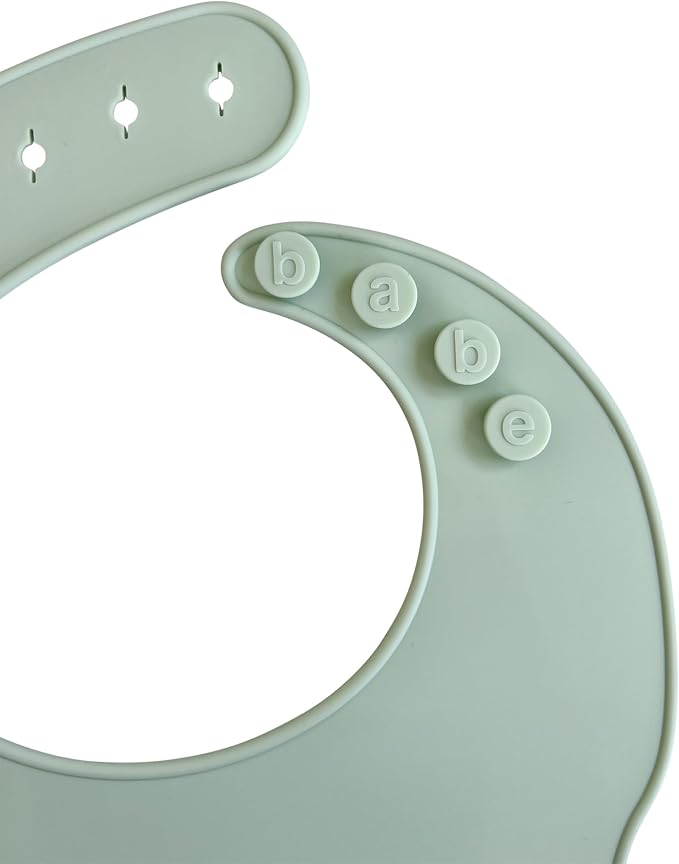 Denver James Silicone Feeding Bibs | Dishwasher Safe. Waterproof. Adjustable. - Image 4