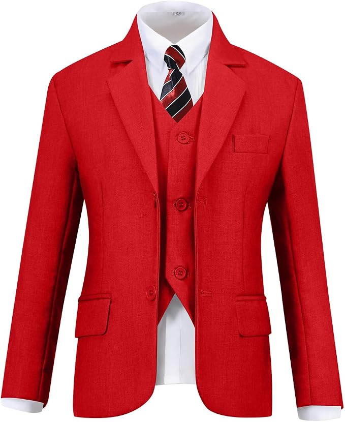 Visaccy Boys Suits Slim Fit Dress Clothes Ring Bearer Outfit - Image 3