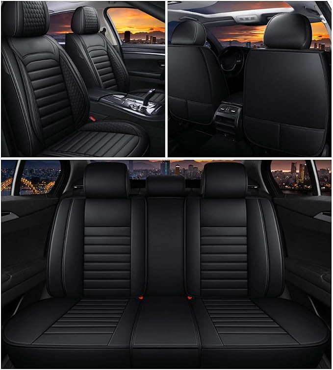 Leather Car Seat Covers for Toyota Corolla 2006-2024, Car Seat Covers Full Set - Image 2