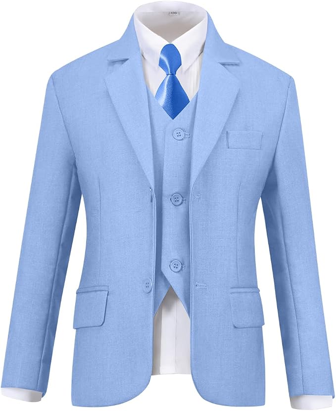 Visaccy Boys Suits Slim Fit Dress Clothes Ring Bearer Outfit - Image 3