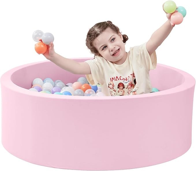 Ball Pit for Toddlers, 35.4"x 11.8" Foam Ball Pits, Indoor Soft Round Baby by SHJADE