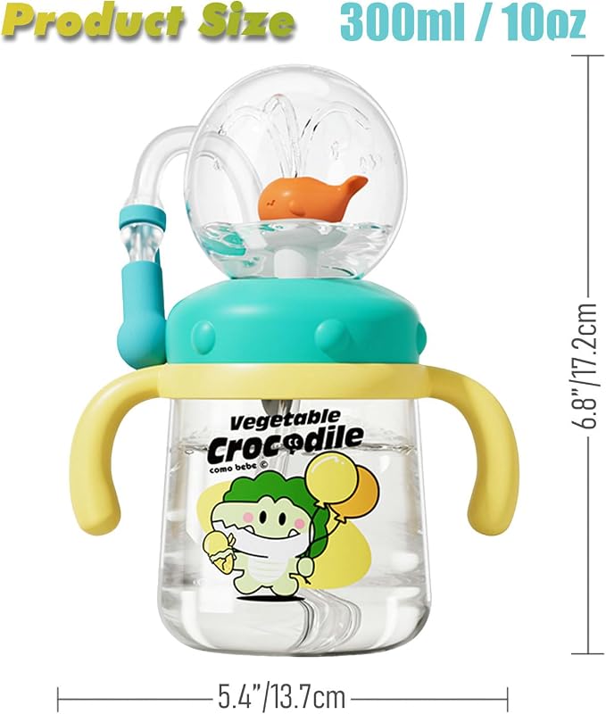 Whale Fountain Tumbler, Spill Proof Straw Cups - Image 2